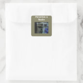Perceptie is Realiteit T-Shirt Vierkante Sticker (Tas)