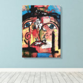 Perception Collage Stretted Canvas Print (Insitu (Houten vloer))