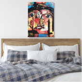 Perception Collage Stretted Canvas Print (Insitu (Slaapkamer))