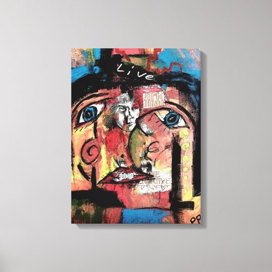 Perception Collage Stretted Canvas Print (Voorkant)