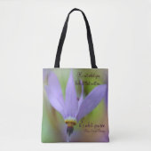 Perception Inspirerend Quote Paars Flower Tote Bag (Voorkant)