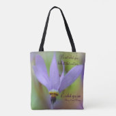 Perception Inspirerend Quote Paars Flower Tote Bag (Achterkant)