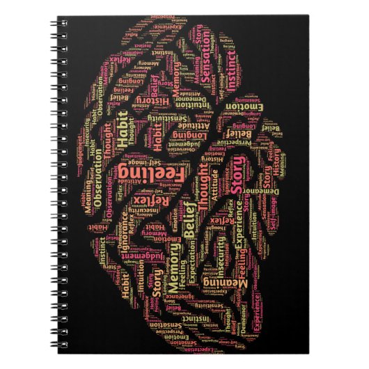 Perception Inspirerend Word Art Notitieboek (Voorkant)