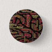 Perception Inspirerend Word Art Ronde Button 3,2 Cm (Voorkant)