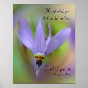 Perception Quote Paars Flower Inspirerend Poster