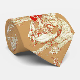 PERCEVAL EN DRAGON,VRAGENHOLY GRAIL Fantasy Brown Stropdas