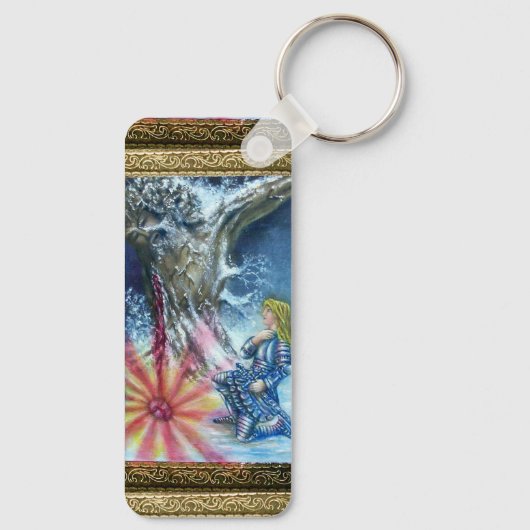 PERCEVAL EN VISIE VAN DE HOOGSTE GRAIL SLEUTELHANGER (Achterkant)