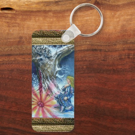 PERCEVAL EN VISIE VAN DE HOOGSTE GRAIL SLEUTELHANGER (Achterkant)