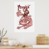 PERCEVAL FIGHTING DRAGON,QUEST HOLY GRAIL Fantasy Poster (Keuken)