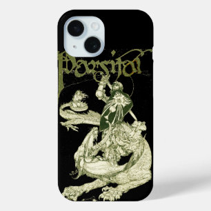 PERCEVAL FIGHTING DRAGON,VRAGENHOLY GRAIL Fantasy iPhone 15 Case
