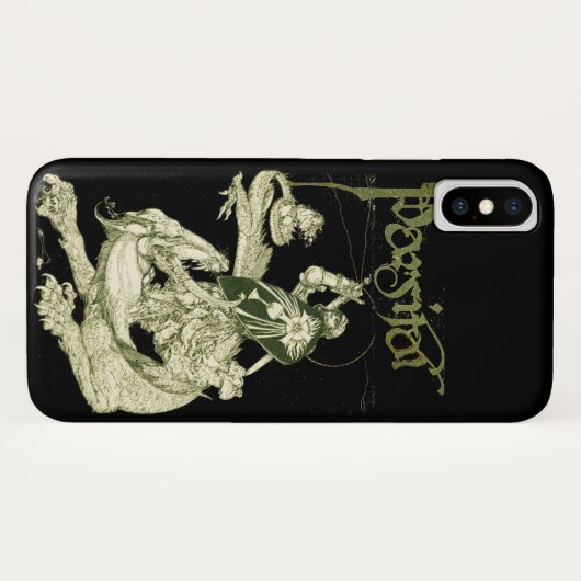 PERCEVAL FIGHTING DRAGON,VRAGENHOLY GRAIL Fantasy Case-Mate iPhone Case (Achterkant (horizontaal))