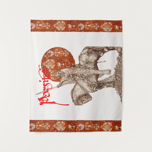 PERCEVAL LEGEND, QUEST HOLY GRAILRed White Fantasy Wandkleed (Voorkant)
