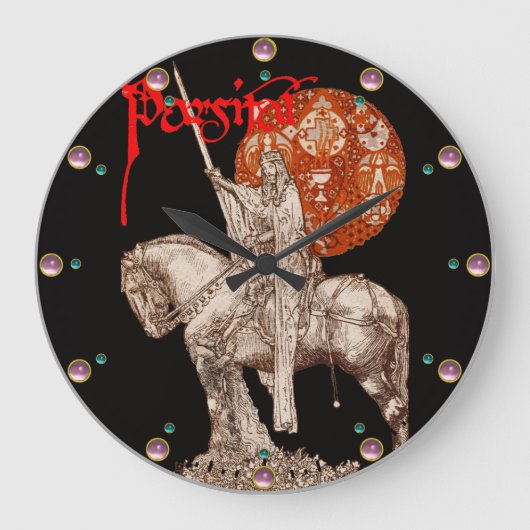 PERCEVAL LEGEND /QUEST OF HOLY GRAIL Red Fantasy Grote Klok (Voorkant)