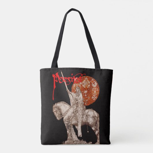 PERCEVAL LEGEND/VRAGE VAN DE HOLY GRAIL Fantasy Tote Bag (Achterkant)