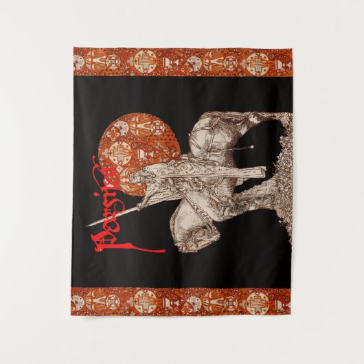 PERCEVAL LEGEND/VRAGE VAN DE HOLY GRAIL Fantasy Wandkleed (Voorkant)