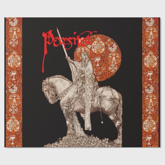 PERCEVAL LEGEND/VRAGE VAN HET HOLY GRAIL Red Cadeaupapier (Vlak)