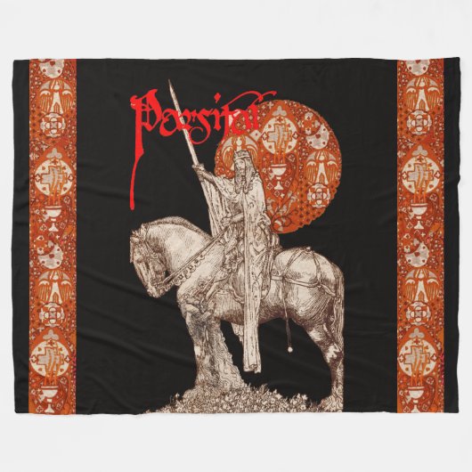 PERCEVAL LEGEND/VRAGE VAN HET HOLY GRAIL Red Fleece Deken (Voorkant (Horizontaal))