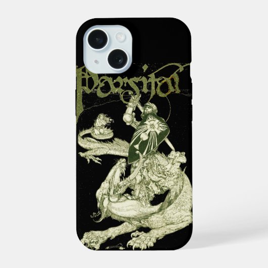 PERCEVAL STRIJDENDE DRAAK,QUEST HEILIGE GRAAL Fant iPhone 15 Case (Achterkant)