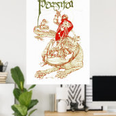 PERCEVAL STRIJDENDE DRAAK,QUEST HEILIGE GRAAL Fant Poster (Thuiskantoor)