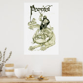 PERCEVAL STRIJDENDE DRAAK,QUEST HEILIGE GRAAL Fant Poster (Keuken)
