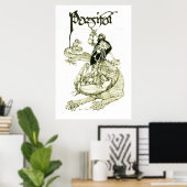 PERCEVAL STRIJDENDE DRAAK,QUEST HEILIGE GRAAL Fant Poster (Thuiskantoor)