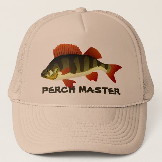 Perch Master Trucker Hat Trucker Pet (Voorkant)