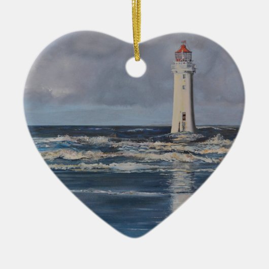Perch Rock Lighthouse Keramisch Ornament (Voorkant)
