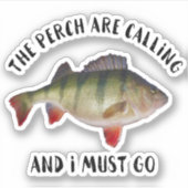 Perch Vist Ice Vist Vissport Hobby Sticker (Voorkant)