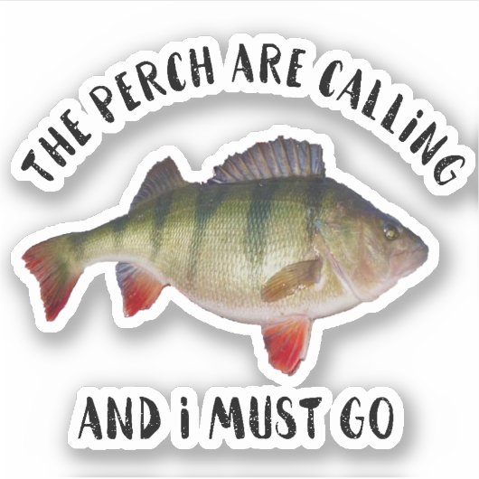 Perch Vist Ice Vist Vissport Hobby Sticker (Voorkant)