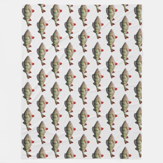 Perch Vist Pattern Fleece Blanket Deken (Voorkant)