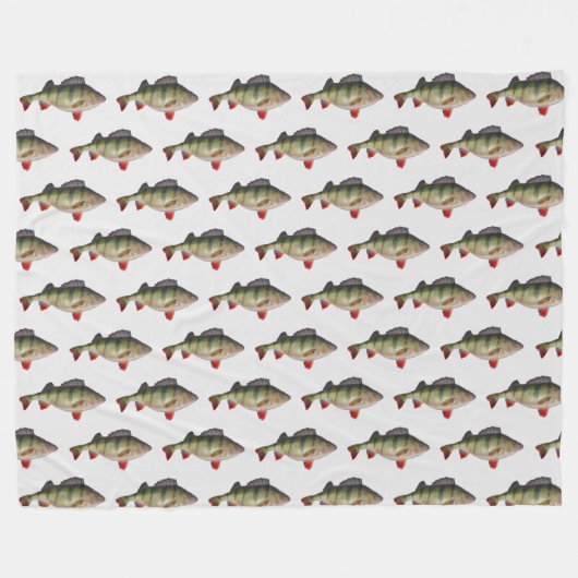 Perch Vist Pattern Fleece Blanket Deken (Voorkant (Horizontaal))