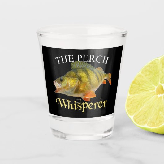 Perch Whisperer Dark Shot Glas (Voorkant)
