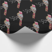 Perched Bird Monogram 6' Elegance Cadeaupapier (Hoek)