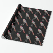 Perched Bird Monogram 6' Elegance Cadeaupapier (Uitgerold)