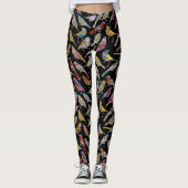 Perched Elegant Singing Birds Leggings (Voorkant)