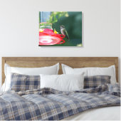 Perched Hummingbird Canvas Afdruk (Insitu (Slaapkamer))