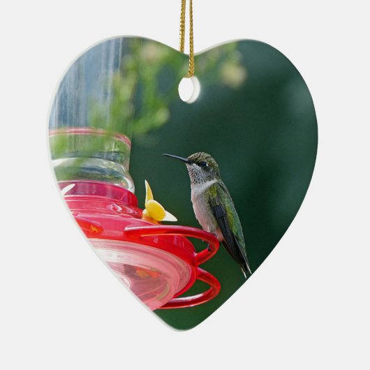 Perched Hummingbird Keramisch Ornament (Rechts)