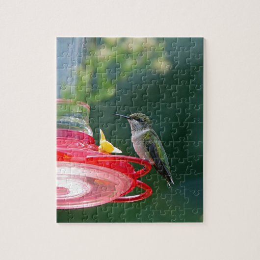 Perched Hummingbird Legpuzzel (Verticaal)