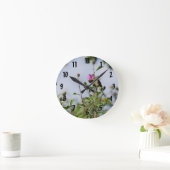 Perched Hummingbird Ronde Klok (Huis)