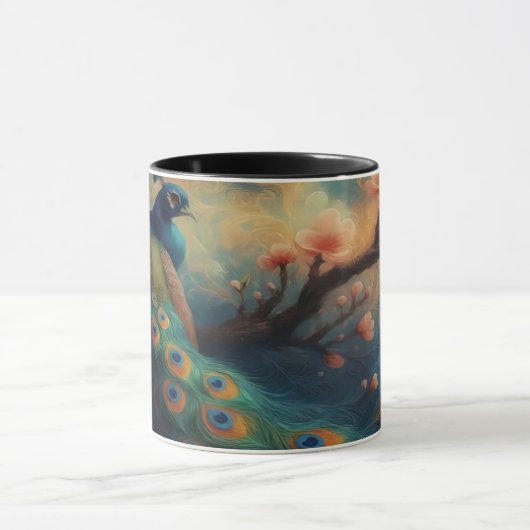 Perched Peacock Mok (Midden)