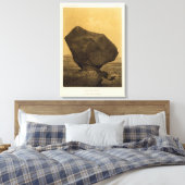 Perched rock, Rocker Creek, Arizona Canvas Afdruk (Insitu (Slaapkamer))