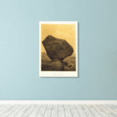Perched rock, Rocker Creek, Arizona Canvas Afdruk (Insitu (Houten vloer))