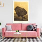 Perched rock, Rocker Creek, Arizona Canvas Afdruk (Insitu (Woonkamer))