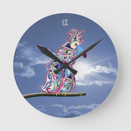Perched Round Clock Ronde Klok (Voorkant)