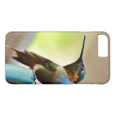 Perched Ruby en Green Little Hummingbird Case-Mate iPhone Case (Achterkant (Horizontaal))