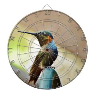 Perched Ruby en Green Little Hummingbird Dartbord