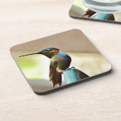 Perched Ruby en Green Little Hummingbird Drankjes Onderzetter (Linkerzijde)