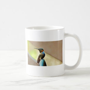 Perched Ruby en Green Little Hummingbird Koffiemok