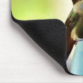 Perched Ruby en Green Little Hummingbird Muismat (Hoek)