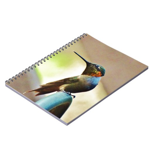 Perched Ruby en Green Little Hummingbird Notitieboek (Linkerzijde)